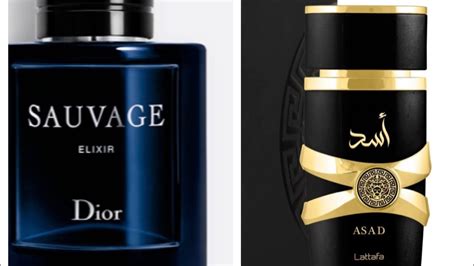 Lattafa Asad vs Dior Sauvage Elixir .